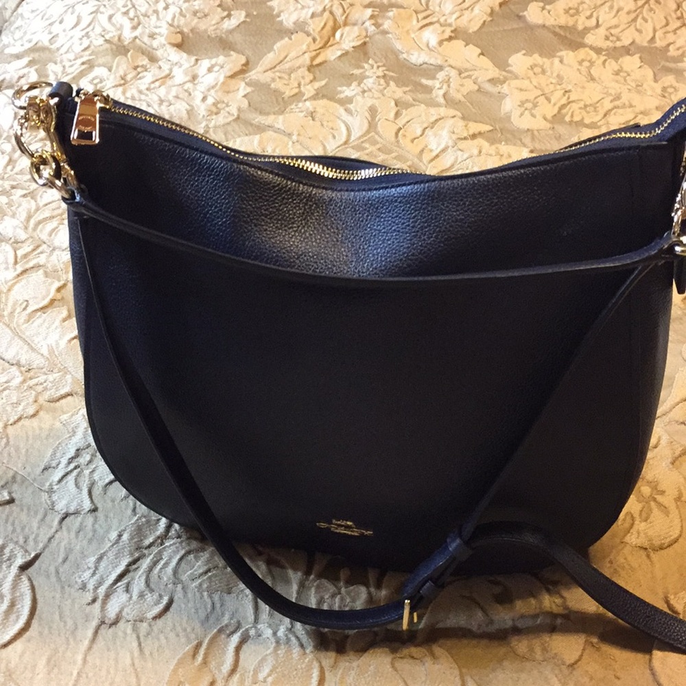 Coach all leather bag